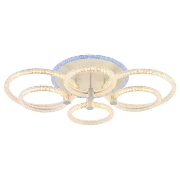 Светодиодная диммируемая люстра с ПДУ Profit Light 8024/4+2 WHT 128W+8W RGB Светодиодная диммируемая люстра с ПДУ Profit Light 8024/4+2 WHT 128W+8W RGB