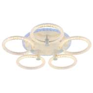 Светодиодная диммируемая люстра с ПДУ Profit Light 8024/5 WHT 90W+8W RGB