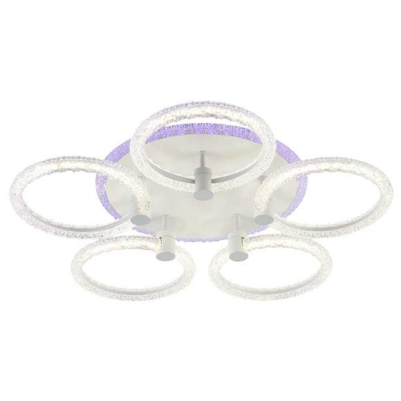 Светодиодная диммируемая люстра с ПДУ Profit Light 8024/5 WHT 90W+8W RGB Светодиодная диммируемая люстра с ПДУ Profit Light 8024/5 WHT 90W+8W RGB