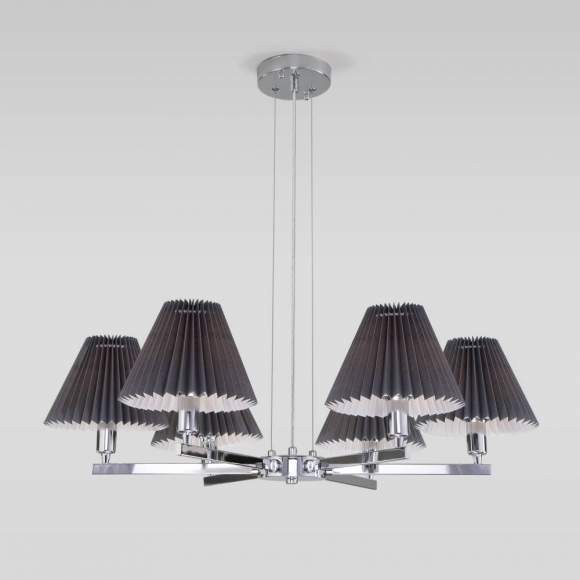 Подвесная люстра Peony Eurosvet 60136/6 хром/графит