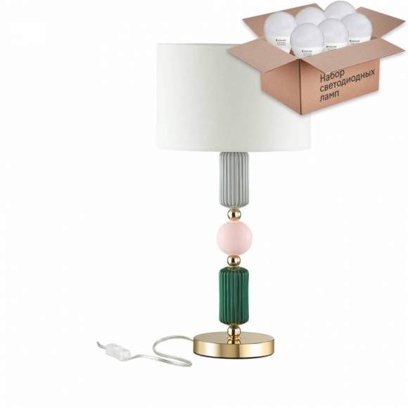 Настольная лампа с лампочкой Odeon Light Candy 4861/1T+Lamps E27 P45 Настольная лампа с лампочкой Odeon Light Candy 4861/1T+Lamps E27 P45