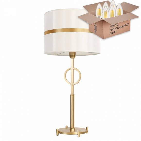 Настольный светильник с лампочкой Favourite Mateo 2634-1T+Lamps E14 Свеча Настольный светильник с лампочкой Favourite Mateo 2634-1T+Lamps E14 Свеча