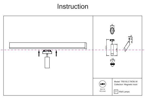 Трековый светильник 7W 3000К для магнитного шинопровода Maytoni Focus TR019-2-7W3K-W Трековый светильник 7W 3000К для магнитного шинопровода Maytoni Focus TR019-2-7W3K-W