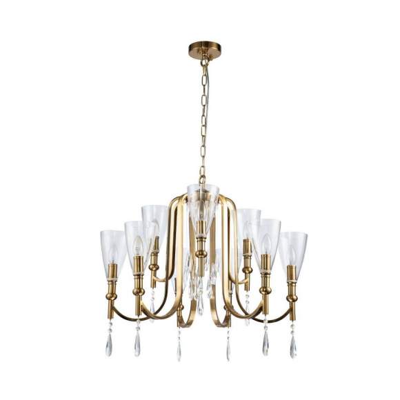 Подвесная люстра с лампочками Favourite Lyra 2968-9P+Lamps E14 Свеча