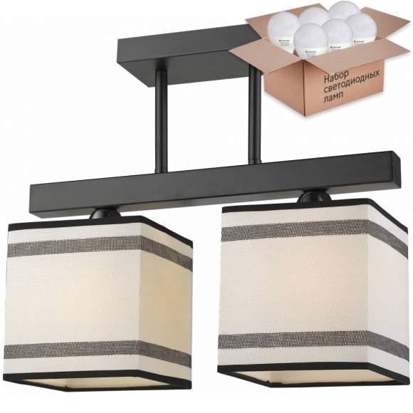 Потолочная люстра с лампочками Velante 283-027-02+Lamps E27 P45 Потолочная люстра с лампочками Velante 283-027-02+Lamps E27 P45