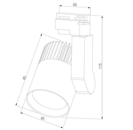 Однофазный LED светильник 20W 4200К для трека Accord Elektrostandard Accord Черный 20W 4200K (LTB36) однофазный (a043917)
