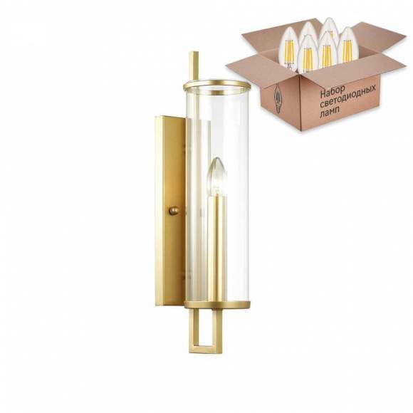 Бра Odeon Light Rena с лампочкой 4655/1W+Lamps E27 Свеча