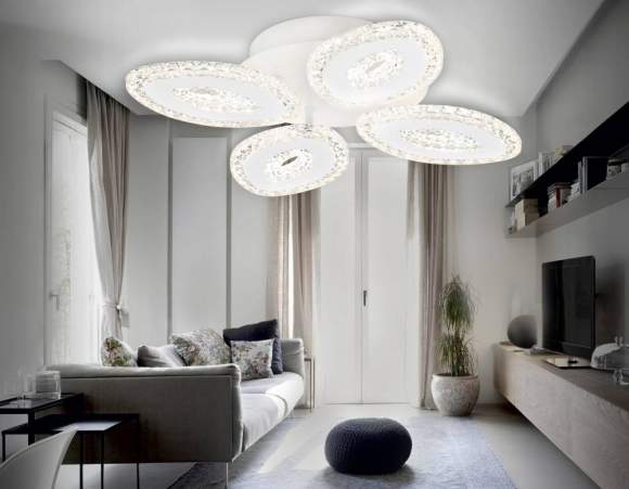 Потолочная диммируемая люстра с пультом ДУ Ambrella light Original FA4012