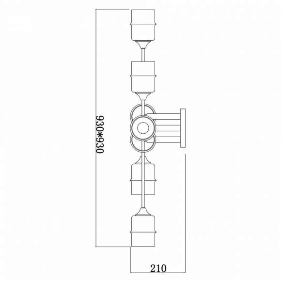 Потолочная люстра Escada Mondrian 699/8P Потолочная люстра Escada Mondrian 699/8P