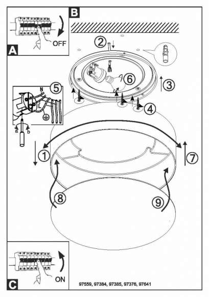 97641 Потолочный светильник Eglo Viserbella 97641 Потолочный светильник Eglo Viserbella