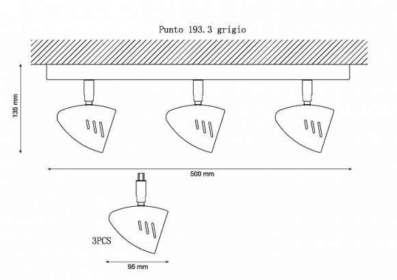 Punto 193.3 Grigio Спот Lucia Tucci Punto 193.3 Grigio Спот Lucia Tucci