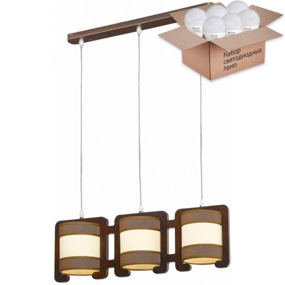 Подвесной светильник с лампочками Velante 523-726-03+Lamps E27 P45 Подвесной светильник с лампочками Velante 523-726-03+Lamps E27 P45