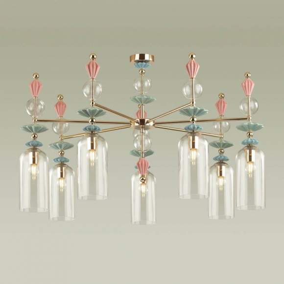 Люстра на штанге Odeon Light Bizet с поддержкой Алиса 4855/7C-A