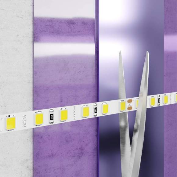 5м. Светодиодная лента теплого цвета 3000К, 9,6W, 24V, 60LED, IP20 Led strip 20019