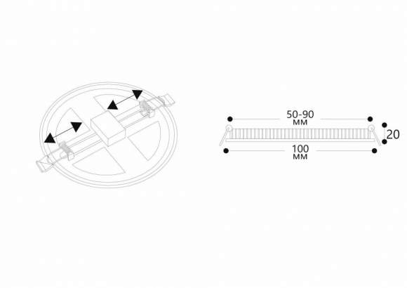 Светильник встраиваемый светодиодный Arte lamp Mesura A7971PL-1WH Светильник встраиваемый светодиодный Arte lamp Mesura A7971PL-1WH