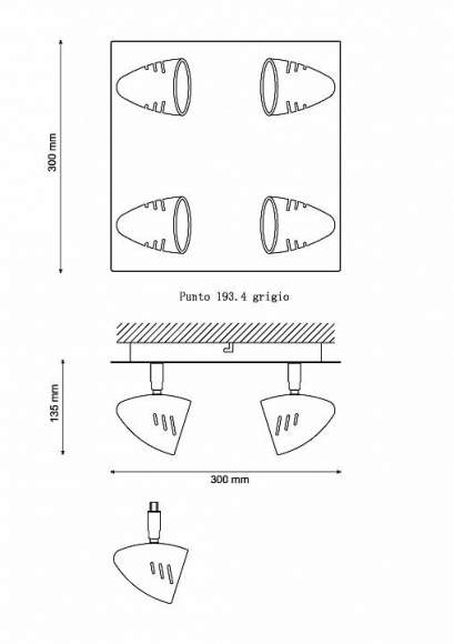 Punto 193.4 Grigio Спот Lucia Tucci Punto 193.4 Grigio Спот Lucia Tucci