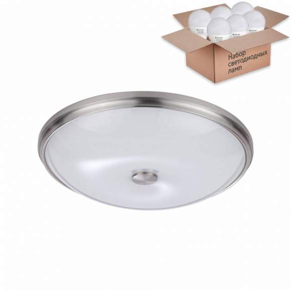 Настенно-потолочный светильник с лампочками Odeon Light Pelow 4957/5+Lamps E14 P45