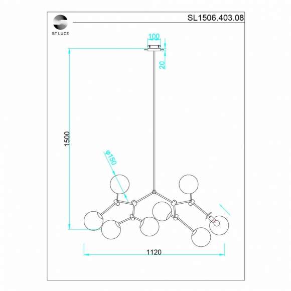 Подвесной светильник ST Luce Chieti SL1506.403.08