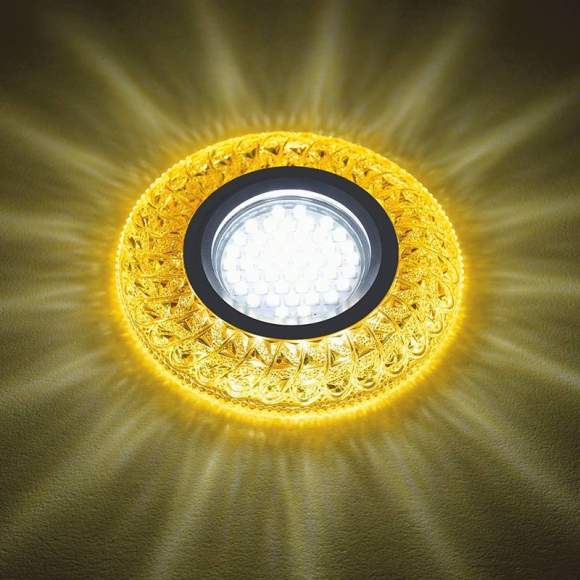 Встраиваемый светильник с подсветкой Fametto Luciole DLS-L144 Gu5.3 Glassy/Gold UL-00003888