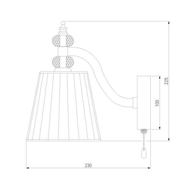 Бра Diva Eurosvet 60122/1 хром (a053463) Бра Diva Eurosvet 60122/1 хром (a053463)
