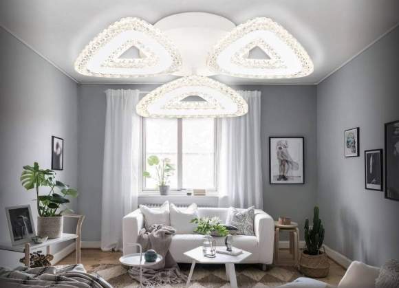 Потолочная диммируемая люстра с пультом ДУ Ambrella light Original FA4018