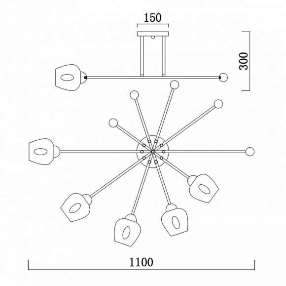 Потолочная люстра Escada Universe 695/5P universe