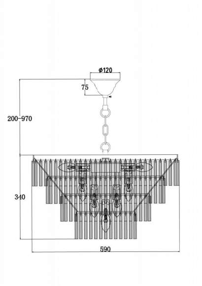 Подвесная люстра Maytoni Colonne MOD093PL-13BS Подвесная люстра Maytoni Colonne MOD093PL-13BS