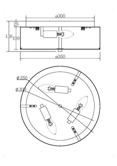 Потолочный светильник Maytoni Ripple MOD096CL-03CH Потолочный светильник Maytoni Ripple MOD096CL-03CH
