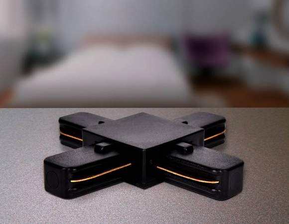 Соединитель Х-образный для однофазного шиноровода Ambrella light Track System GL7083 BK Соединитель Х-образный для однофазного шиноровода Ambrella light Track System GL7083 BK