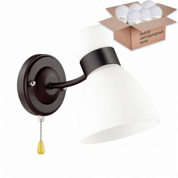 Бра с лампочкой Lumion Wilma 4534/1W+Lamps E27 P45 Бра с лампочкой Lumion Wilma 4534/1W+Lamps E27 P45