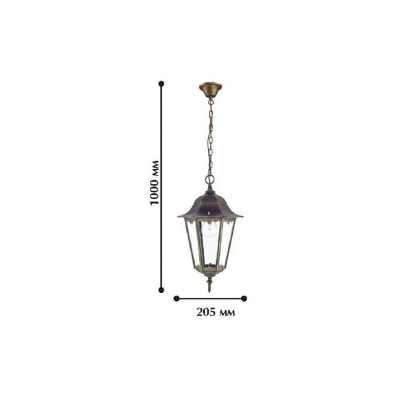 Уличный подвесной светильник с лампочкой Favourite London 1808-1P+Lamps E27 P45 Уличный подвесной светильник с лампочкой Favourite London 1808-1P+Lamps E27 P45