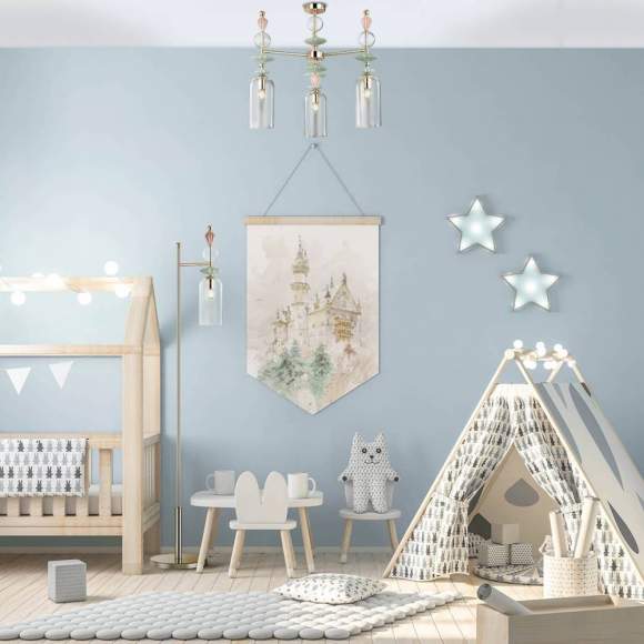 Люстра на штанге Odeon Light Bizet с поддержкой Алиса 4855/3C-A