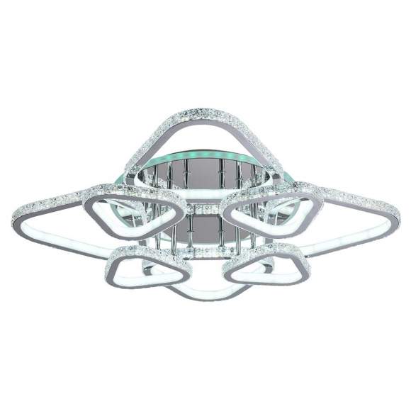 Светодиодная диммируемая люстра с ПДУ Profit Light 8042/4+4 CHR 352W+10W RGB Светодиодная диммируемая люстра с ПДУ Profit Light 8042/4+4 CHR 352W+10W RGB