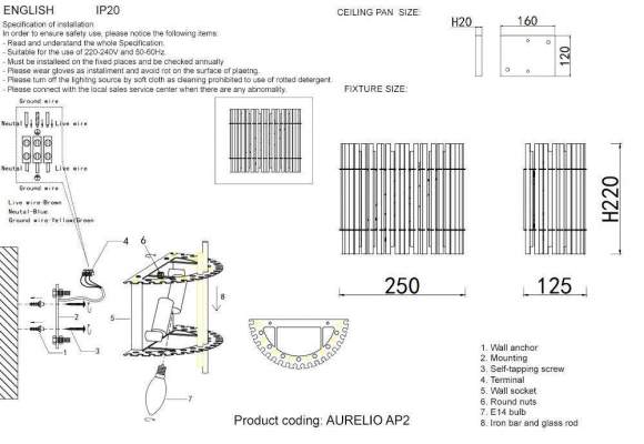 Бра Crystal Lux с лампочками AURELIO AP2 GOLD+CHROME/TRANSPARENT+Lamps E14 Свеча Бра Crystal Lux с лампочками AURELIO AP2 GOLD+CHROME/TRANSPARENT+Lamps E14 Свеча