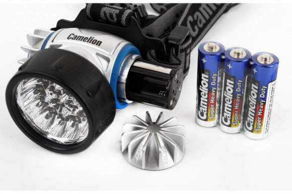 Налобный светодиодный фонарь на батарейках. Дистанция освещения - 40 м. Поворотный корпус. 4 режима работы. Camelion LED5323-19Mx (8138) Налобный светодиодный фонарь на батарейках. Дистанция освещения - 40 м. Поворотный корпус. 4 режима работы. Camelion LED5323-19Mx (8138)