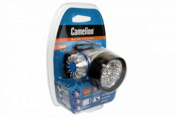 Налобный светодиодный фонарь на батарейках. Дистанция освещения - 40 м. Поворотный корпус. 4 режима работы. Camelion LED5323-19Mx (8138) Налобный светодиодный фонарь на батарейках. Дистанция освещения - 40 м. Поворотный корпус. 4 режима работы. Camelion LED5323-19Mx (8138)