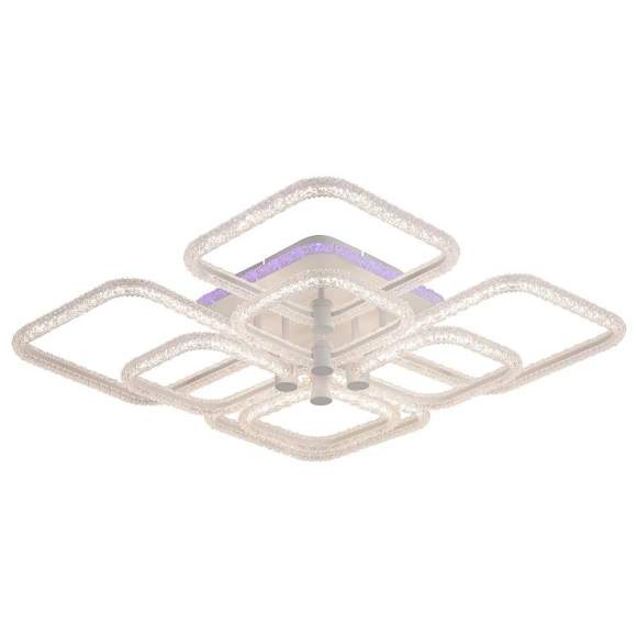 Светодиодная диммируемая люстра с ПДУ Profit Light 8049/4+4 WHT B 200W+8W RGB