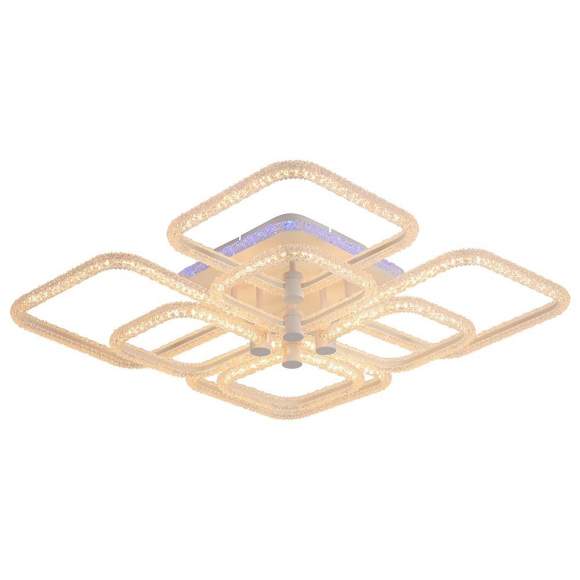 Светодиодная диммируемая люстра с ПДУ Profit Light 8049/4+4 WHT B 200W+8W RGB