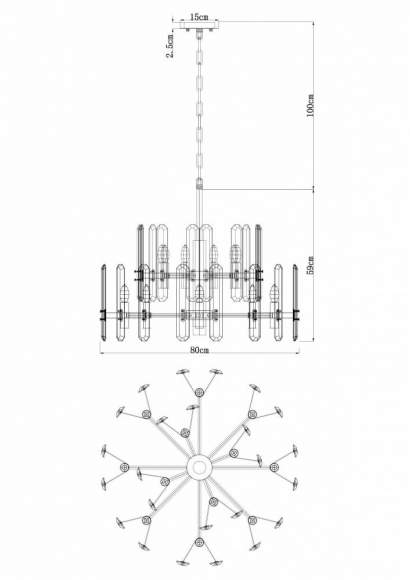Подвесная люстра Divinare TENERIFE 7136/02 LM-12