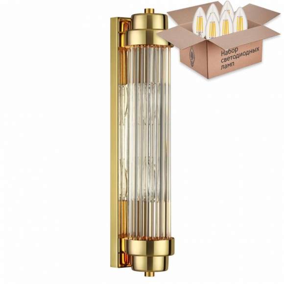 Настенный светильник с лампочками Odeon Light Lordi 4822/2W+Lamps E14 Свеча