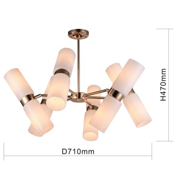 Люстра на штанге F-Promo Rollo с поддержкой Алиса 2617-12P-A Люстра на штанге F-Promo Rollo с поддержкой Алиса 2617-12P-A