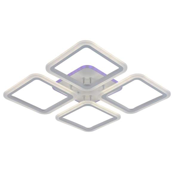 Светодиодная диммируемая люстра с ПДУ Profit Light 8075/4 WHT 112W+8W RGB