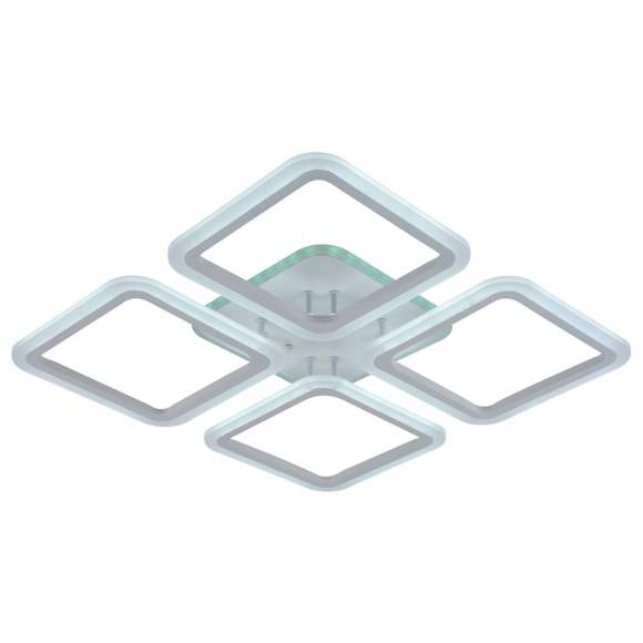 Светодиодная диммируемая люстра с ПДУ Profit Light 8075/4 WHT 112W+8W RGB