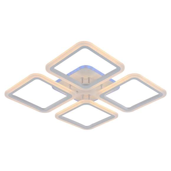 Светодиодная диммируемая люстра с ПДУ Profit Light 8075/4 WHT 112W+8W RGB