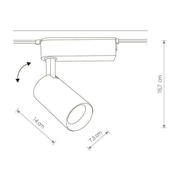 Однофазный LED светильник 30W 3000К для трека Nowodvorski Profile Iris 9009