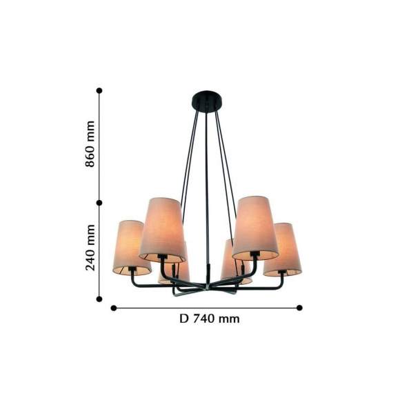 Подвесная люстра Favourite Pfefferling с поддержкой Алиса 2364-6P-A