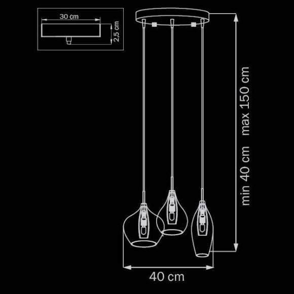 803050 Подвес Lightstar Pentola СЕРЕБРО/БЕЛЫЙ