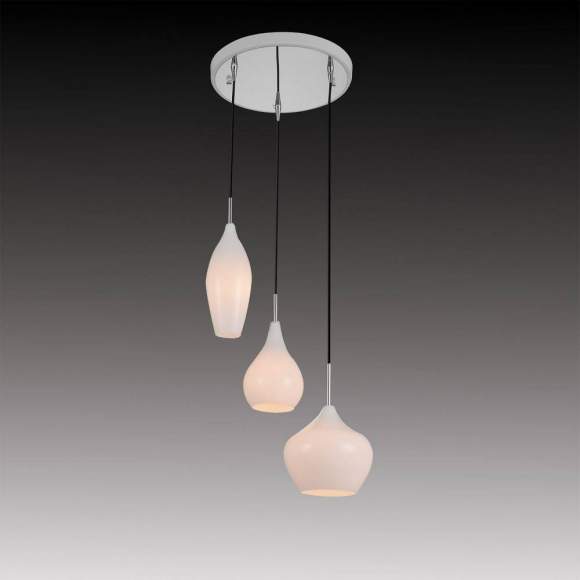 803050 Подвес Lightstar Pentola СЕРЕБРО/БЕЛЫЙ