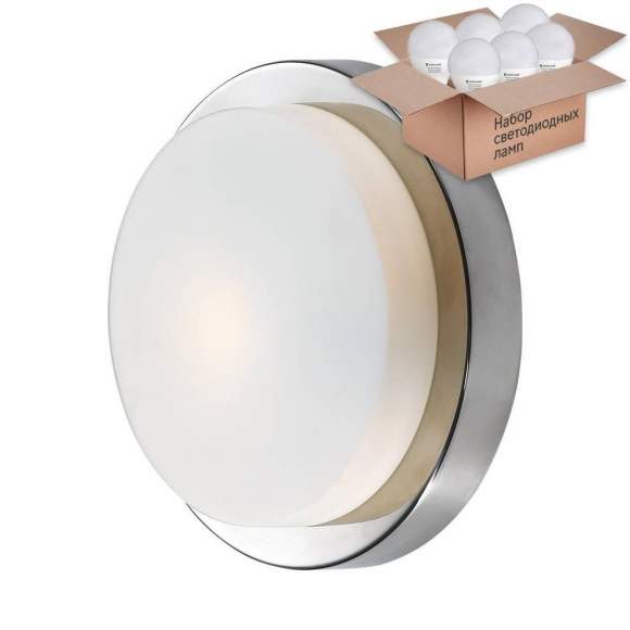 Настенный светильник с лампочкой Odeon Light Holger 2746/1C+Lamps E14 P45