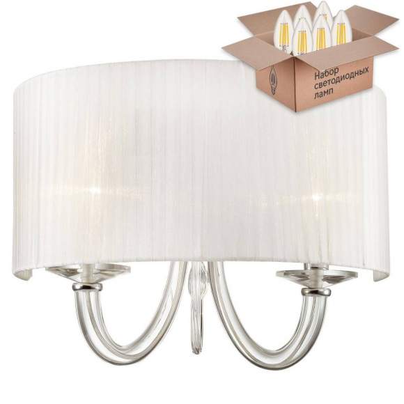 Настенный светильник с лампочками Favourite Snow 1698-2W+Lamps E14 Свеча